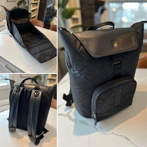 Paperclip Designer Black Diaper Bag/Backpack built in diaper pad - NWOT